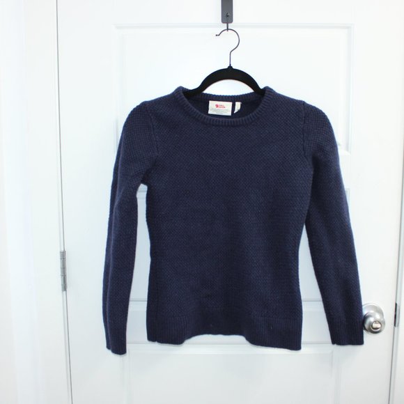 Fjallraven Sweaters - Fjällräven Womens Ovik Structure Sweater Navy XS